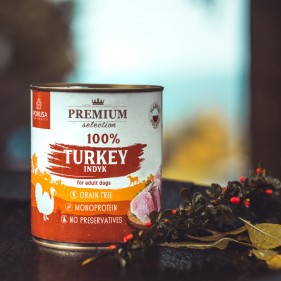 Wet dog food - 100% turkey - Premium Selection