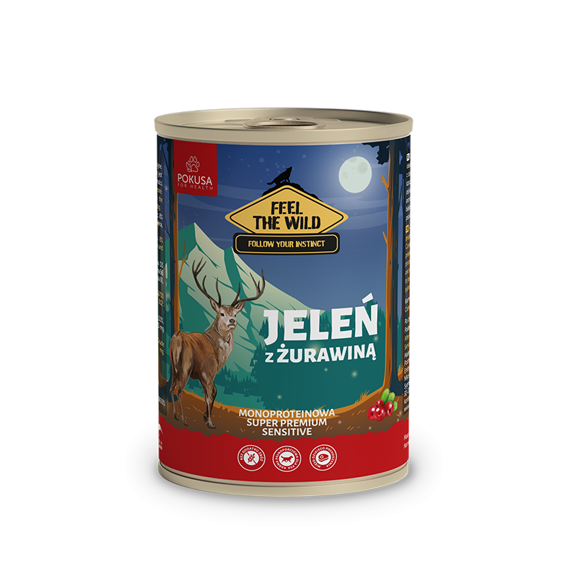 Feel The Wild - deer with cranberry - wet food