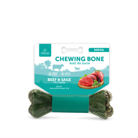 Natural chewing bone made from the highest quality cowhide with the addition of sage and bull penises. This is an excellent support for oral... PREMIUM SELECTION chewing bone DENTAL