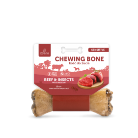 Natural chewing bone for sensitive dogs - with insects and red clover  
 
 Suitable for allergy sufferers and dogs with a delicate digestive... PREMIUM SELECTION chewing bone SENSITIVE