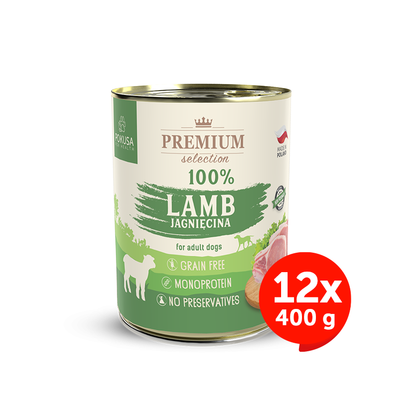 Wet dog food - 100% lamb - Premium Selection