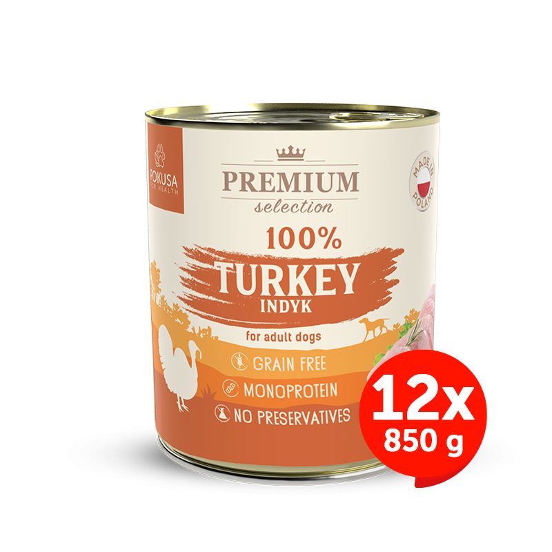 Wet dog food - 100% turkey - Premium Selection