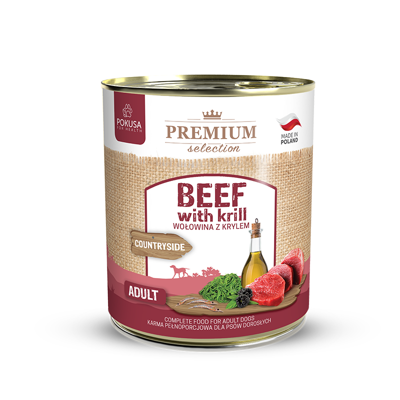 Premium Selection - beef whith krill - wet food