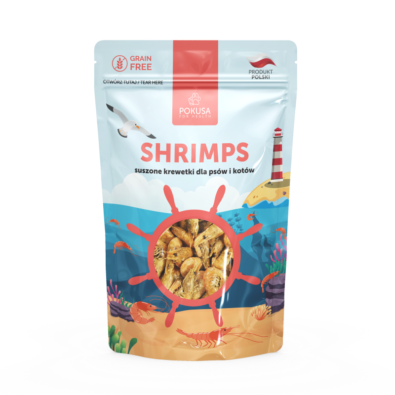 Aromatic shrimps for dogs and cats