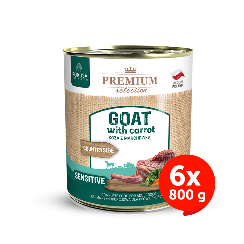 Premium Selection - goat with carrot - wet food Premium Selection - goat with carrot - wet food
