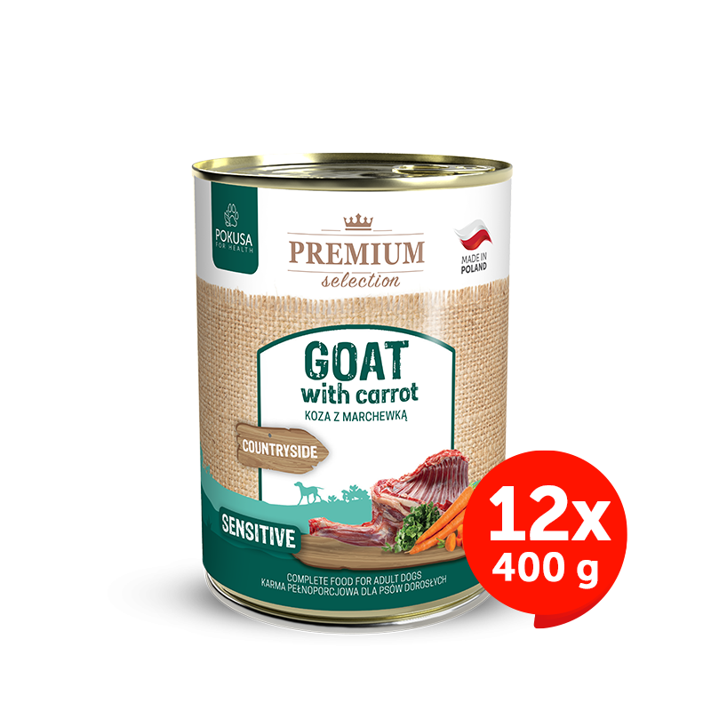 Premium Selection - goat with carrot - wet food