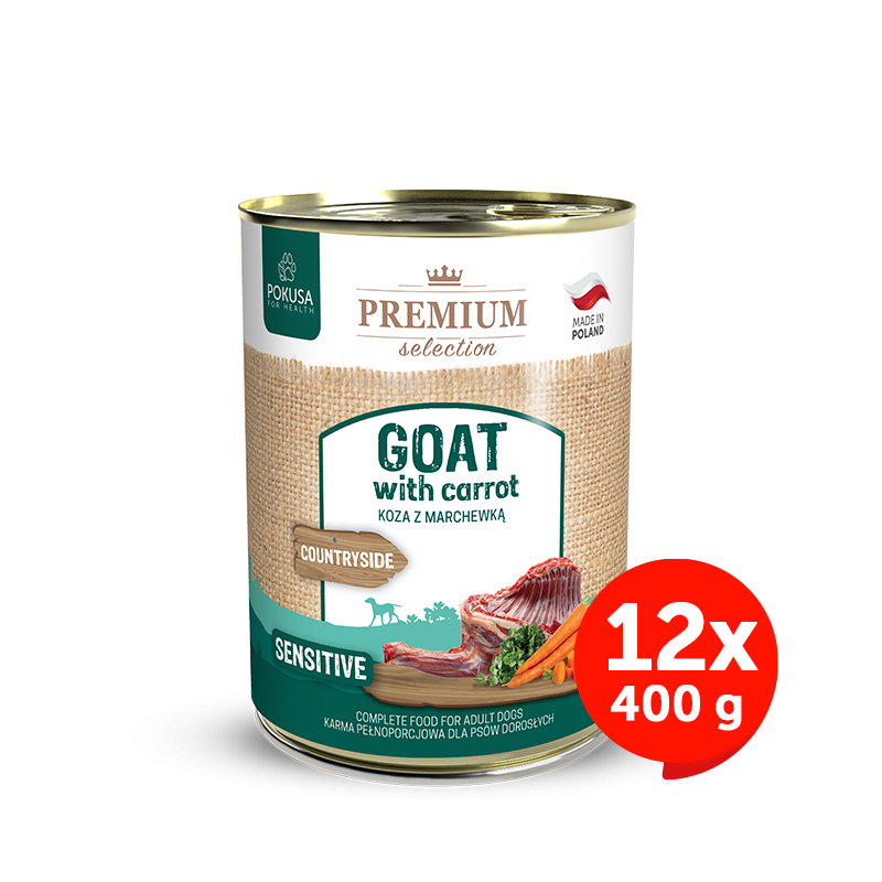 Premium Selection - goat with carrot - wet food Premium Selection - goat with carrot - wet food