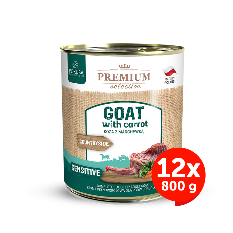 Premium Selection - goat with carrot - wet food