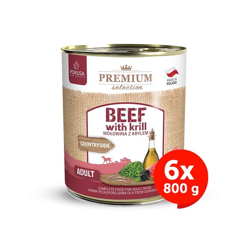 Premium Selection - beef whith krill - wet food