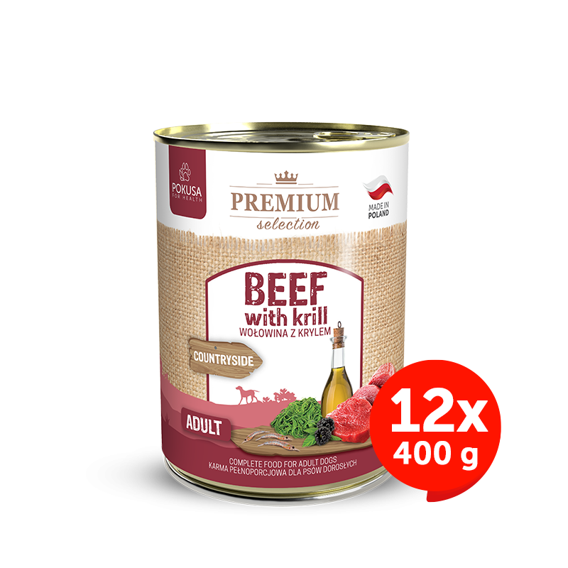 Premium Selection - beef whith krill - wet food
