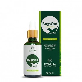 Natural protection for your dog  
 • 100% natural composition 
 • essential oils: lavender and peppermint 
 • repels ticks, mosquitoes, flies 
 •... Oil against ticks and insects - BugsOut Oil