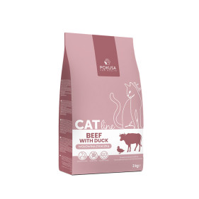 Dry cat food - beef with duck - CatLine