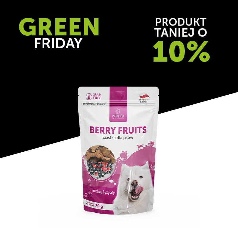 Green Friday: Ciastka dla psa - Berry Fruits - owoce i zioła