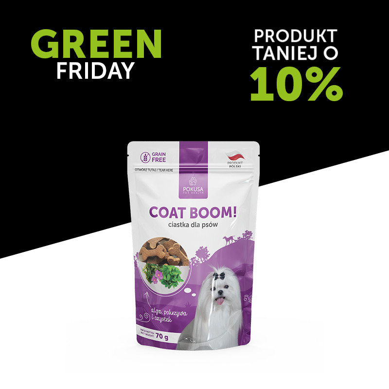 GreenFriday: Ciastka dla psa - Coat Boom! - piękna sierść i skóra