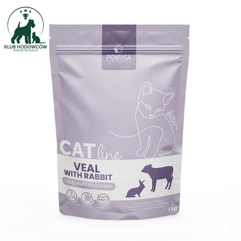 FOR LAYETS CatLine - veal with rabbit - dry food for kittens