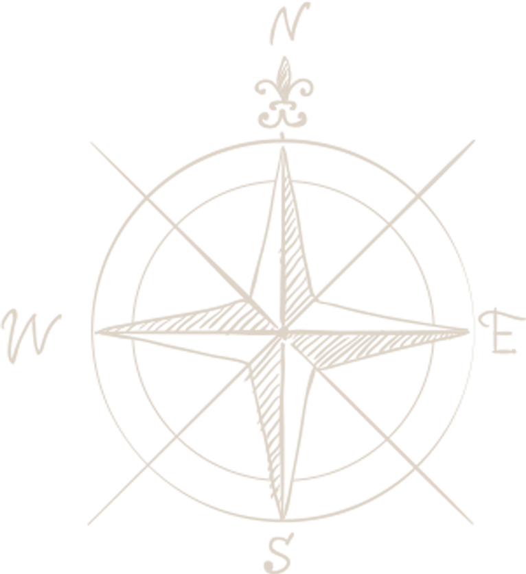 Róża wiatrów - kompas nawigacyjny